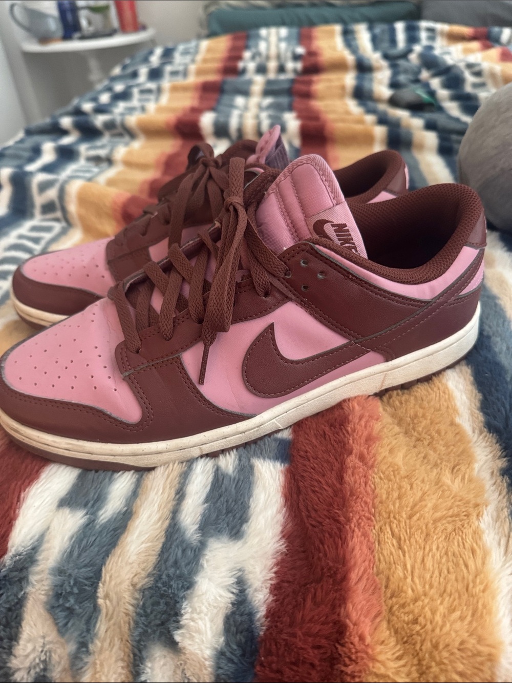Nike Women's Pink and Brown Low-Top Sneakers
